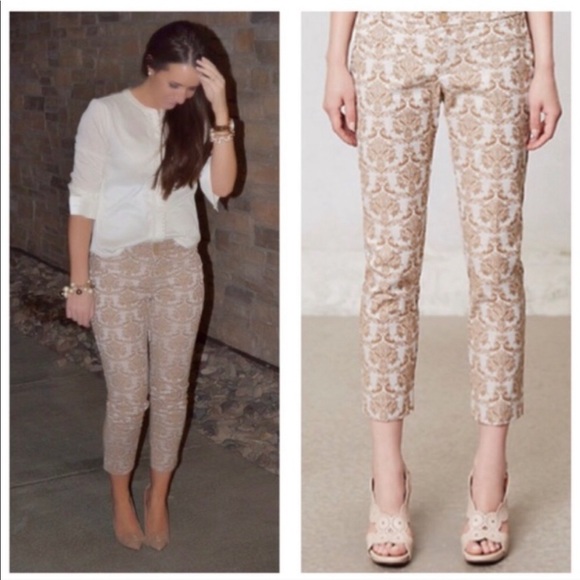 Anthropologie Pants - Cartonnier Charlie Ankle Brocade Pant